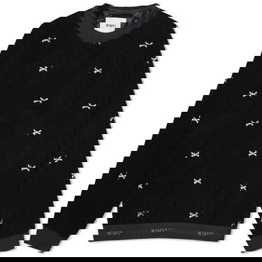 Sweatshirt WTAPS 12 Bones Crew Sweat Svart | 232TQDT-SHM04-BK, 0