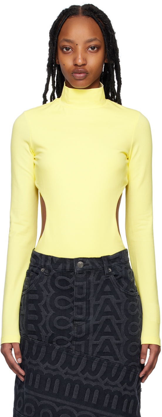 Kropp Marc Jacobs Marc Jacobs 'The Cutout' Turtleneck Long Sleeve Bodysuit Gul | C610C15RE22