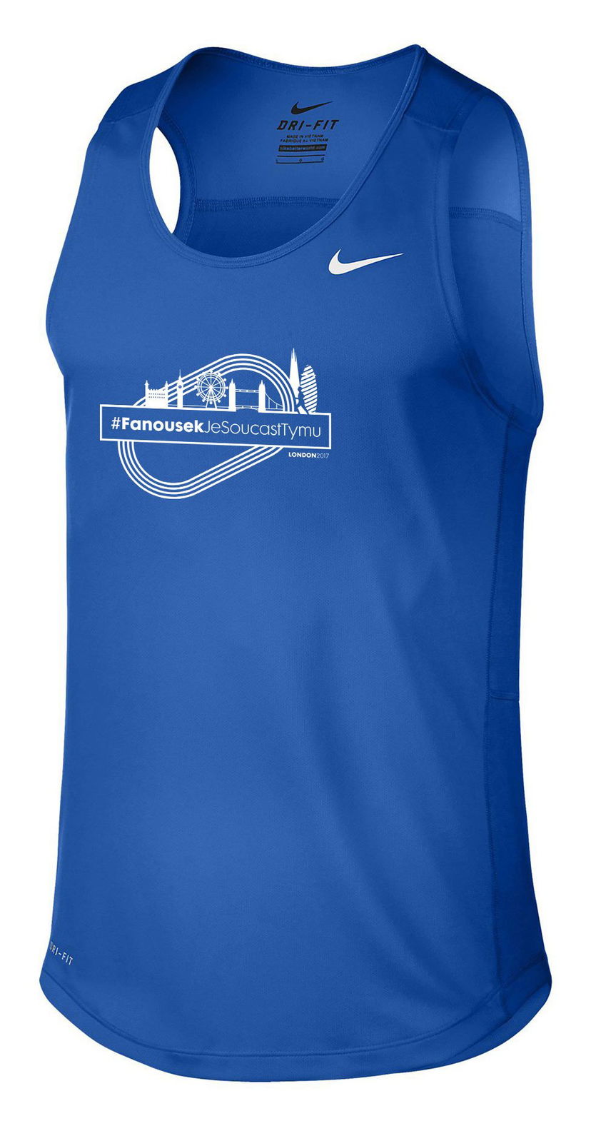 Linne Nike Nike Miler Singlet II Fans Running Tank Top Blå | 598589-493-logo