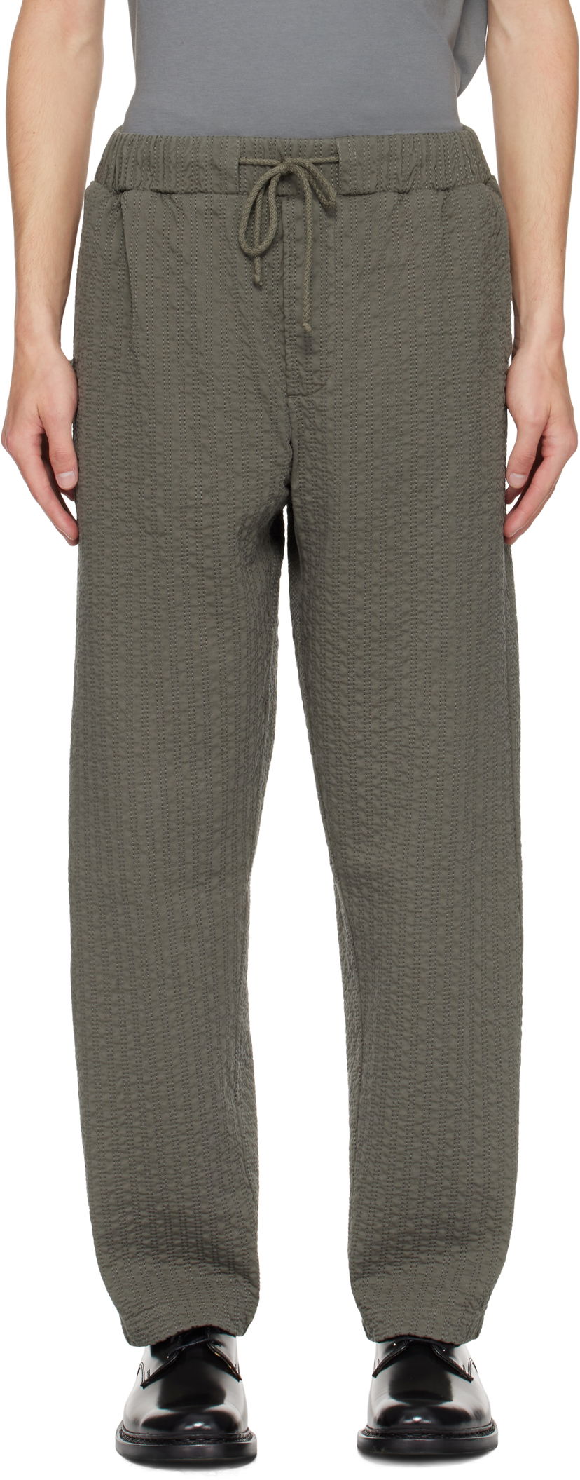 Byxor Craig Green Craig Green Embroidered Linestitch Trousers Grön | CGAW25CWOTRS97