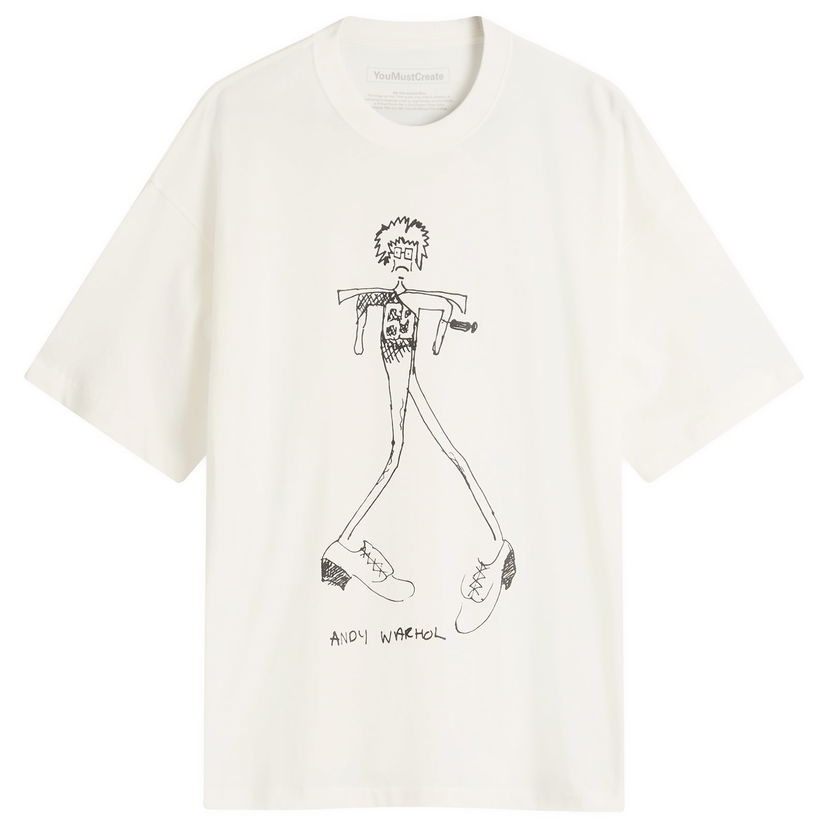 T-shirt YMC Bat Girls & Acid Boys Andy Warhol T-Shirt, Size Small Vit | P6OZL-WHT