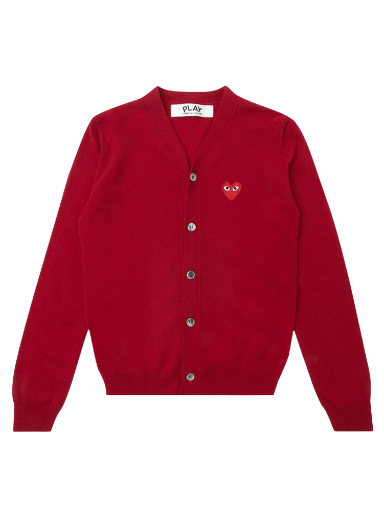 Sweater Comme des Garçons PLAY Knit Cardigan Röd | az n008 051 5