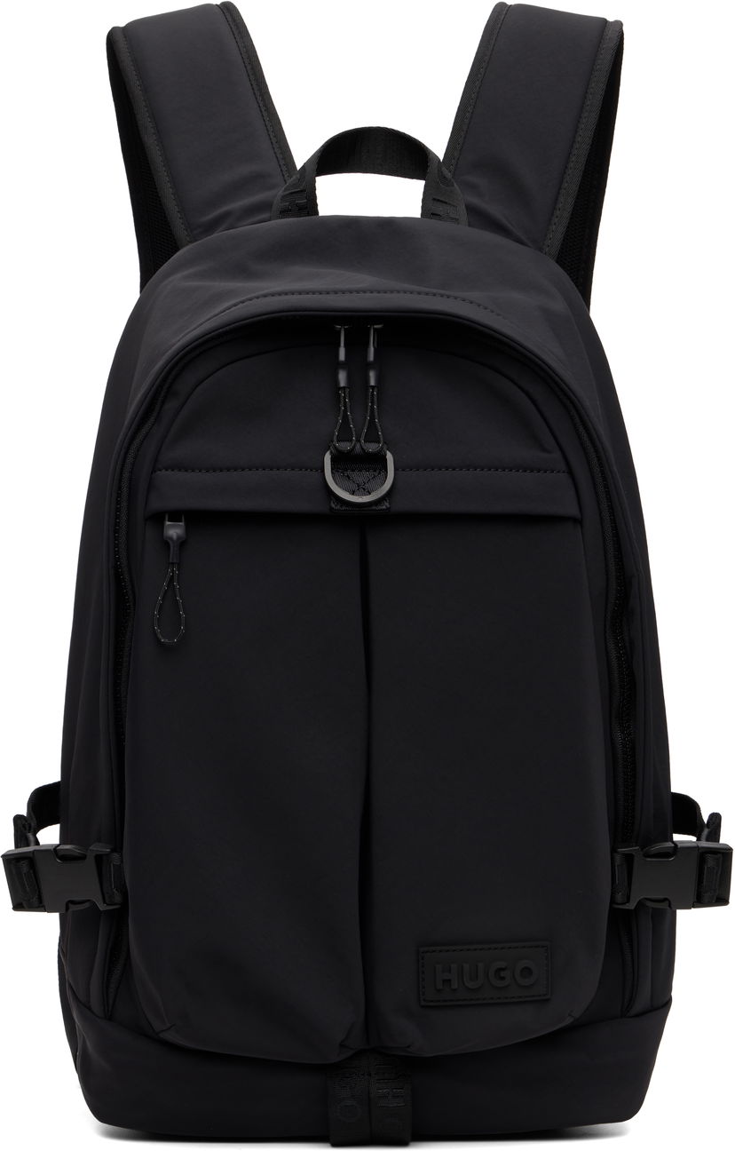 Ryggsäck BOSS Hugo Logo Patch Backpack Svart | 50551814