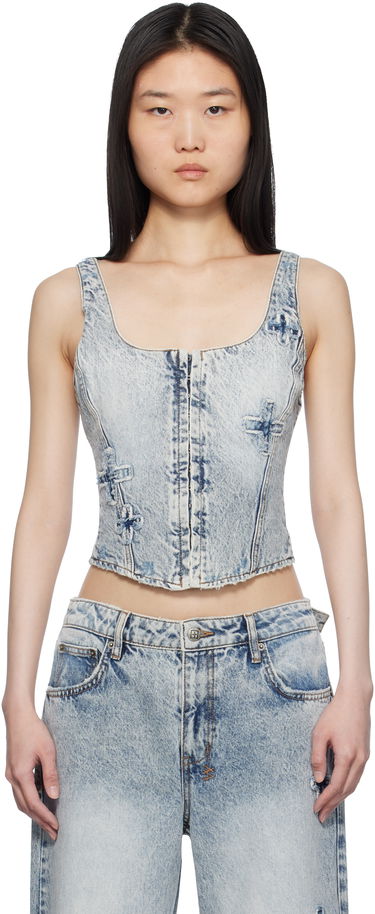 Linne Ksubi Ksubi Gigi Bustier Klassic Kraftwerk Denim Tank Top Blå | WPS25FT002, 0
