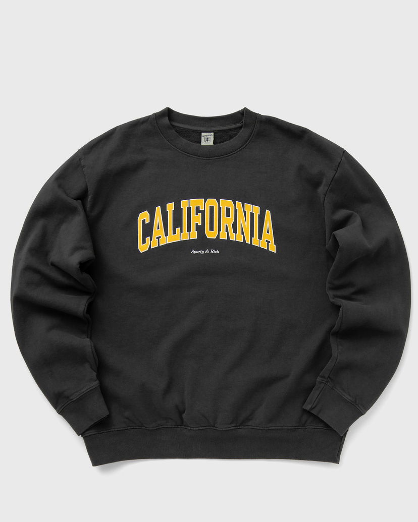Sweatshirt Sporty & Rich California Crewneck Faded Svart | WS067S405CF
