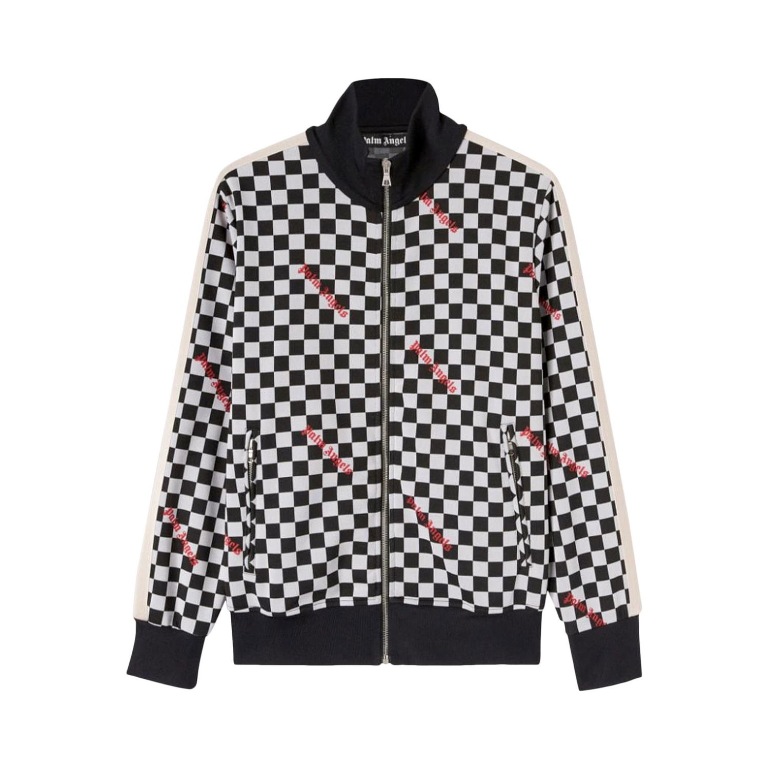 Jacka Palm Angels Jacquard Damier Classic Track Jacket Svart | PMBD001F22FAB0041025, 1