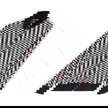 Jacka Palm Angels Jacquard Damier Classic Track Jacket Svart | PMBD001F22FAB0041025, 1