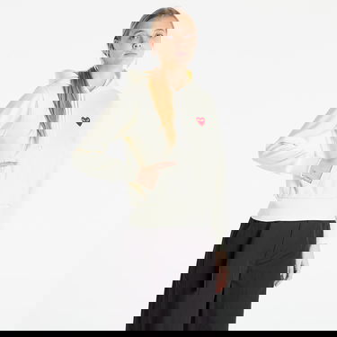 Sweatshirt Comme des Garçons PLAY Sweatshirt Knit Hoodie Gul | AZT173 Ivory, 0