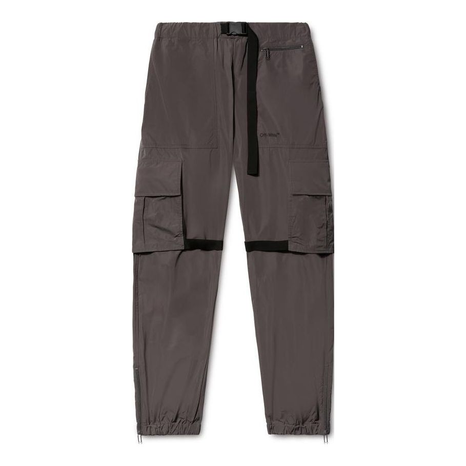 Cargo byxor Off-White Diagonal-stripes Cargo Pants Grå | OMCF031S23FAB0020710, 0