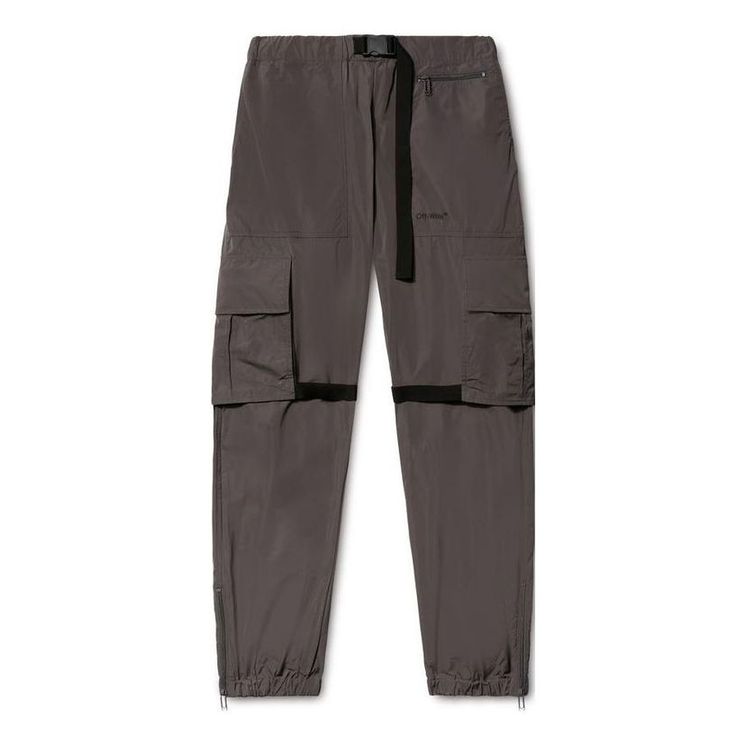 Cargo byxor Off-White Diagonal-stripes Cargo Pants Grå | OMCF031S23FAB0020710
