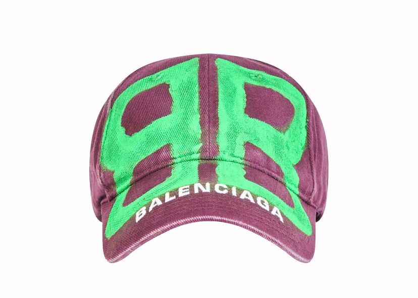 Keps Balenciaga BB Sprayed Cap Grön | 673321410B25067