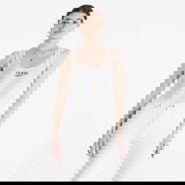 Kropp GUESS Front Logo Striped Body Vit | W2GP40K1D80-F0E1, 0