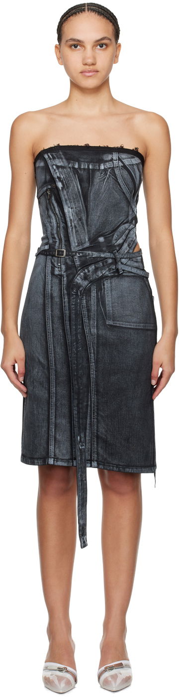 Klä Ottolinger Ottolinger Belted Denim Minidress Blå | 1704912