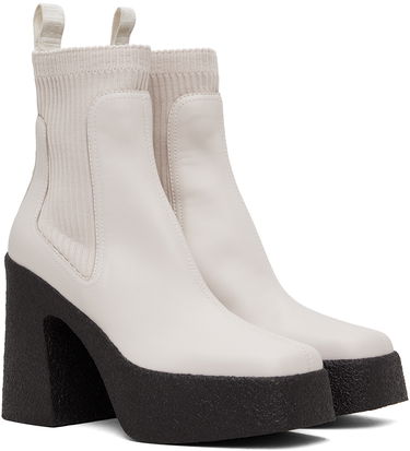 Sneakers och skor Stella McCartney Skyla Heeled Sock Boots Vit | 810440E00195, 3