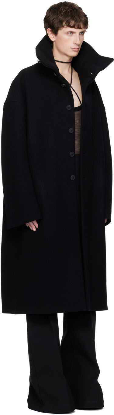 Rockar Rick Owens Concordians Dracucollar Long Coat Svart | RR02E1900 WSF, 1