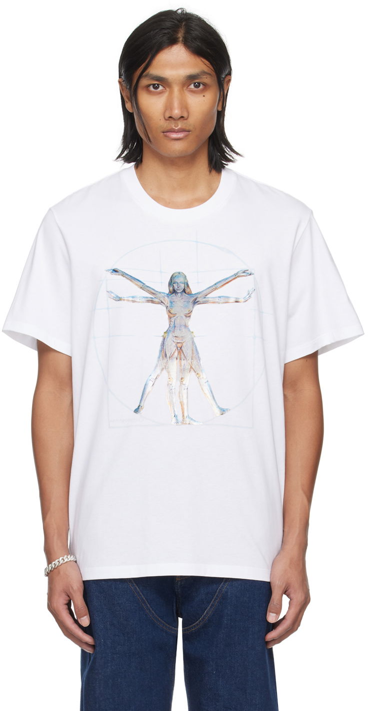 T-shirt Stella McCartney Vitruvian Woman Graphic T-Shirt Vit | 6J01583SPY84