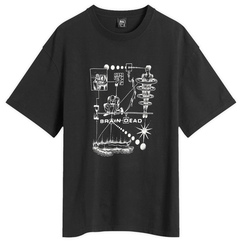 T-shirt Brain Dead Mind Puzzle Graphic Tee, Size Large Svart | BDP25T000044-BLK