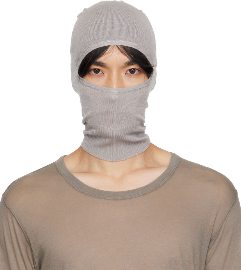 Hatt Rick Owens Rick Owens Concordians Skull Balaclava Grå | RU02E1478 WS