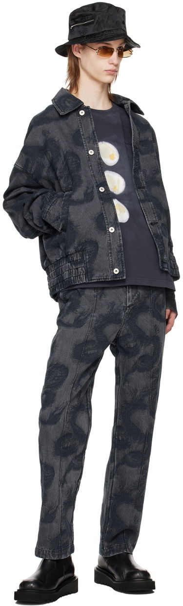 Jacka Feng Chen Wang Feng Chen Wang Dragon Print Denim Jacket Grå | FUS17JK11, 3