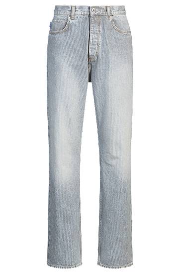 Jeans BOSS Baggy-fit Striped Jeans Blå | 50539841, 0