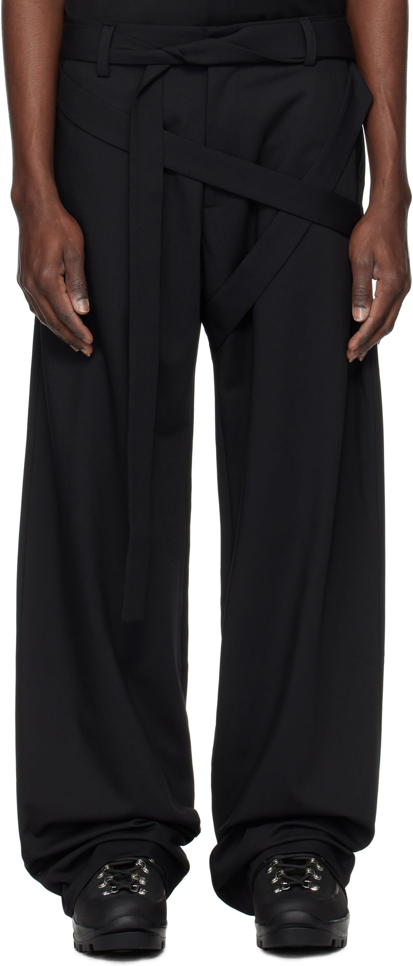 Byxor HELIOT EMIL Heliot Emil Aegis Tailored Trousers Svart | PRESS25_M_10_182_BLK01_CO