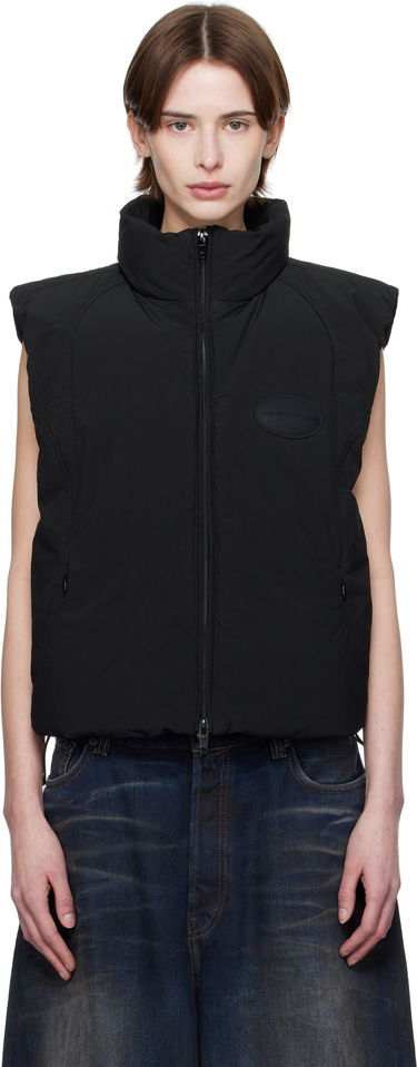 Väst Alexander Wang Alexander Wang Logo Patch Down Vest Svart | 1WC1252626, 0