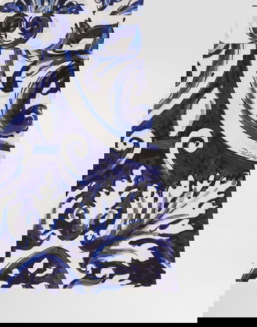 Klä Dolce & Gabbana Dolce & Gabbana Majolica-Print Cotton Mini Dress Blå | I6KH1WFPFSTHB5DQ, 2