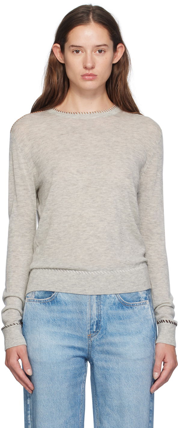 Sweater rag & bone rag & bone Indie Crewneck Sweater Grå | WAS24F045BG45