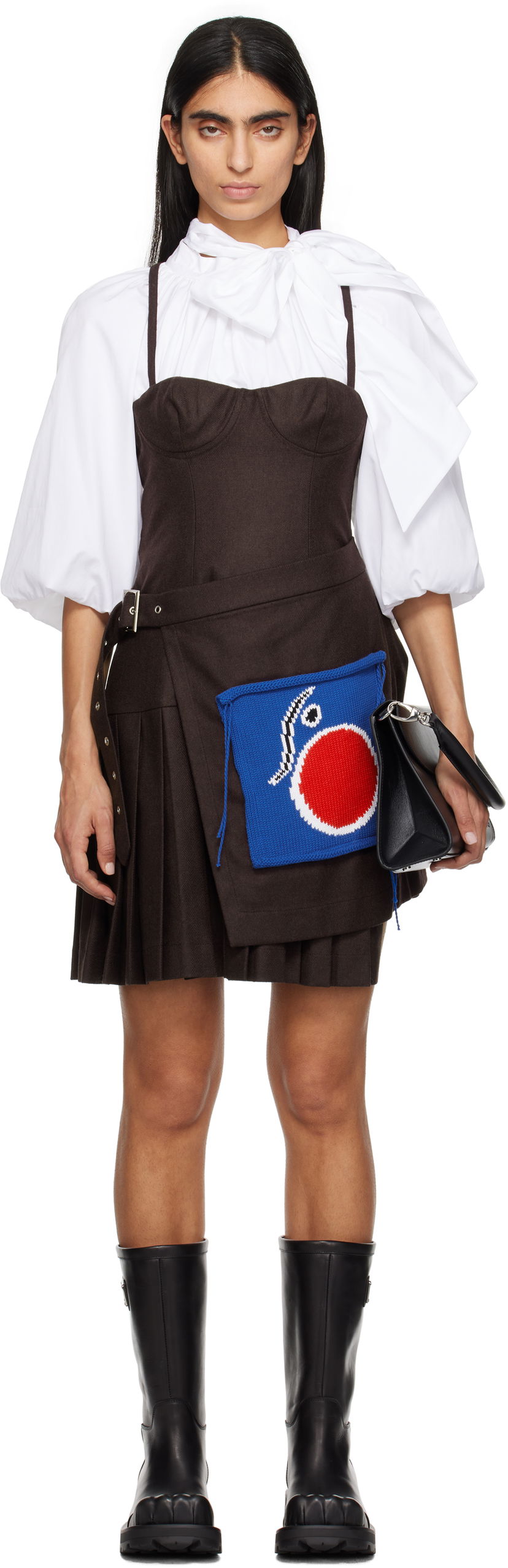 Klä Charles Jeffrey Loverboy Kilt Minidress Vit | 41060101