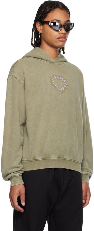 Sweatshirt We11done Printed Hoodie Grön | WD-TH3-23-806-U-KK, 1