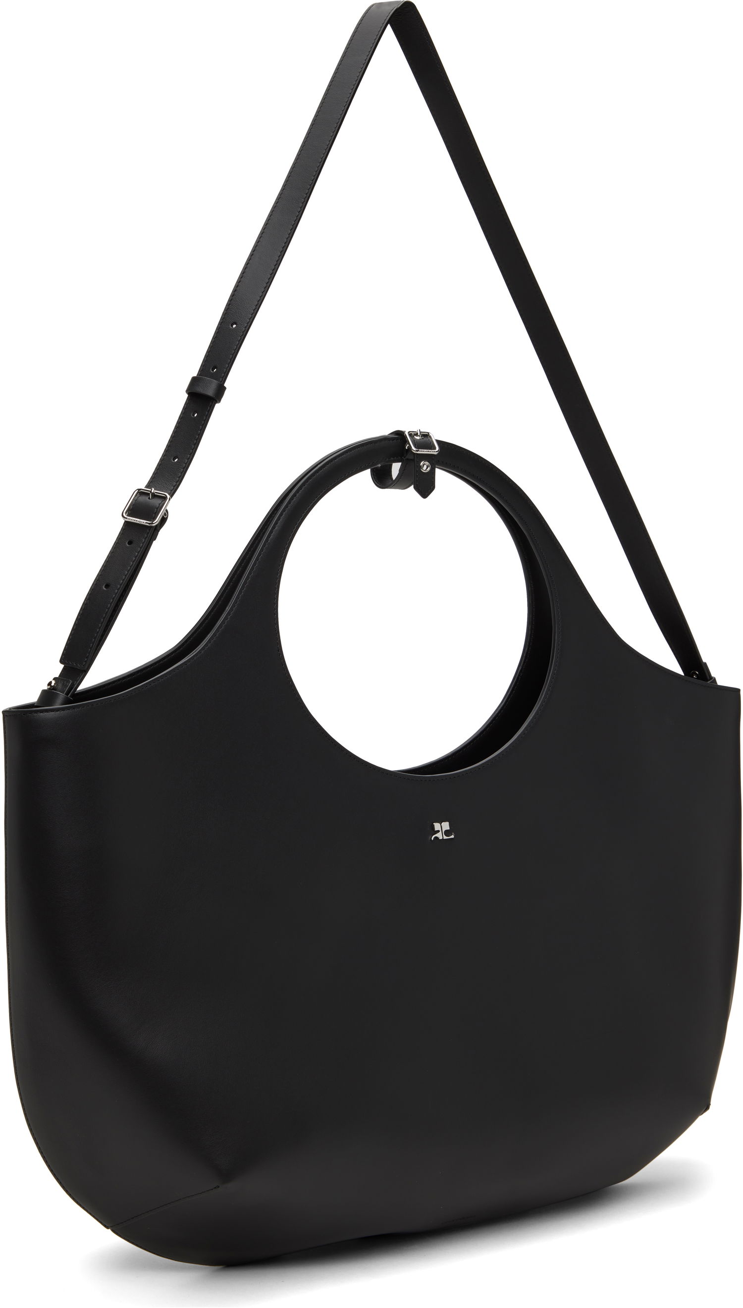 Handväska Courrèges Courrèges Maxi Holy Leather Tote Bag Svart | 424GSA145CR0065, 1