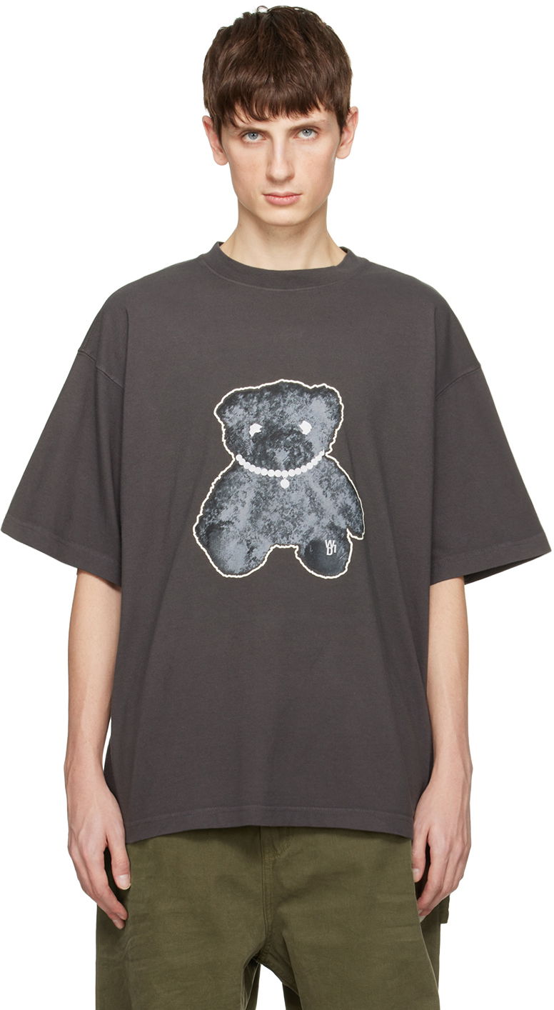T-shirt We11done Necklace Teddy Graphic T-Shirt Grå | WD-TT9-20-117-U-CH