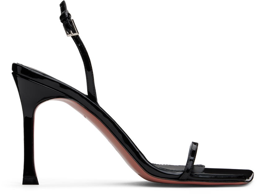 Skovård Amina Muaddi Amina Muaddi Maya Slingback Heeled Sandals Svart | MAYA SLINGBACK PATENT