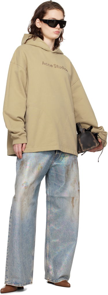 Sweatshirt Acne Studios Acne Studios Logo Hoodie Beige | CI0192-, 3