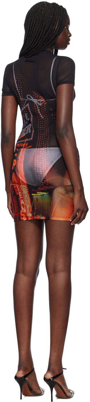 Klä Jean Paul Gaultier Jean Paul Gaultier 'The Pigalle' Mesh Minidress Flerfärgad | 24/30-F-RO248-T552-00301550, 2