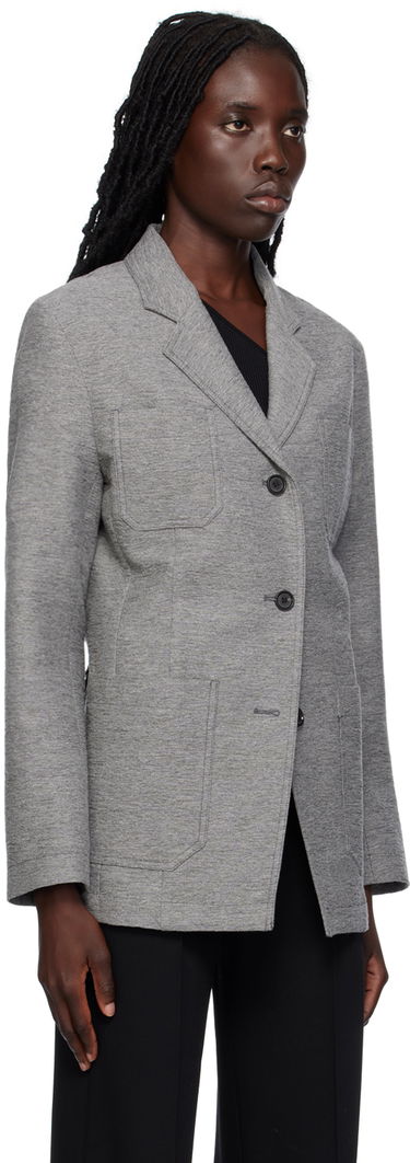 Jacka TOTEME Notched Lapel Pocket Blazer Grå | 233-3011-278, 1