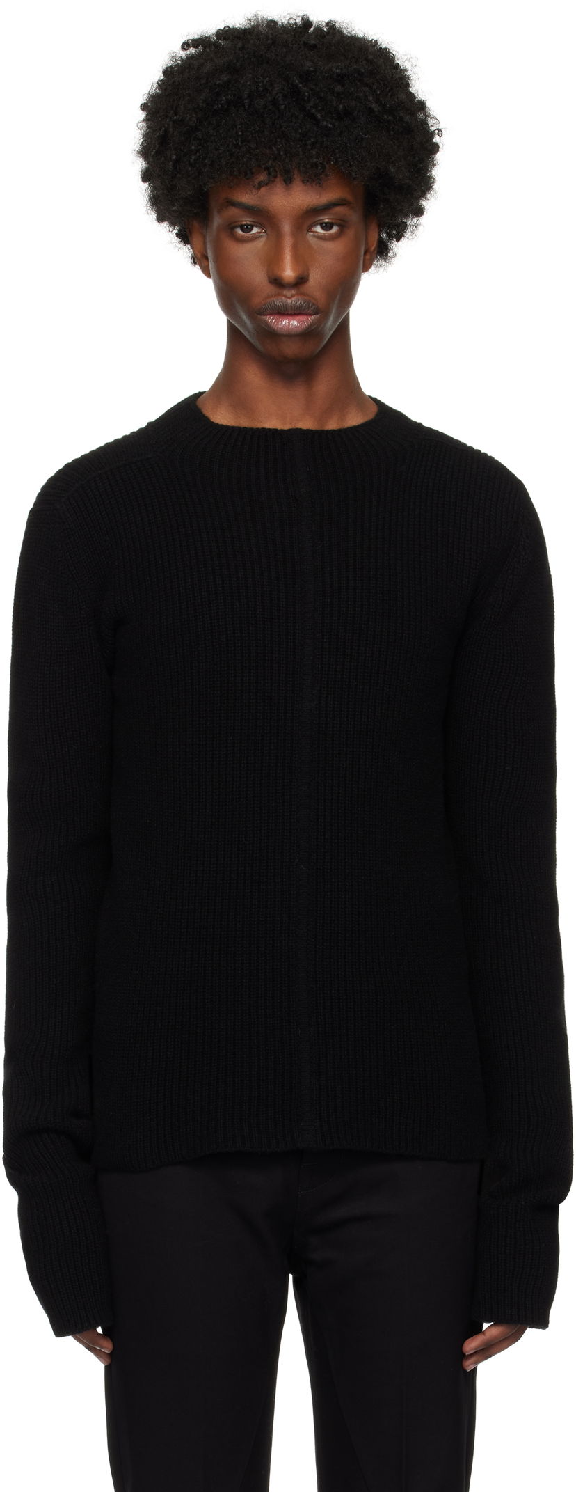 Sweater Rick Owens Porterville Headon Sweater Svart | RR02D6690 WSBR