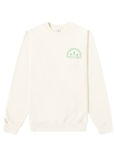 Sweater Sporty & Rich Fitness Group Crewneck Beige | CR471CR