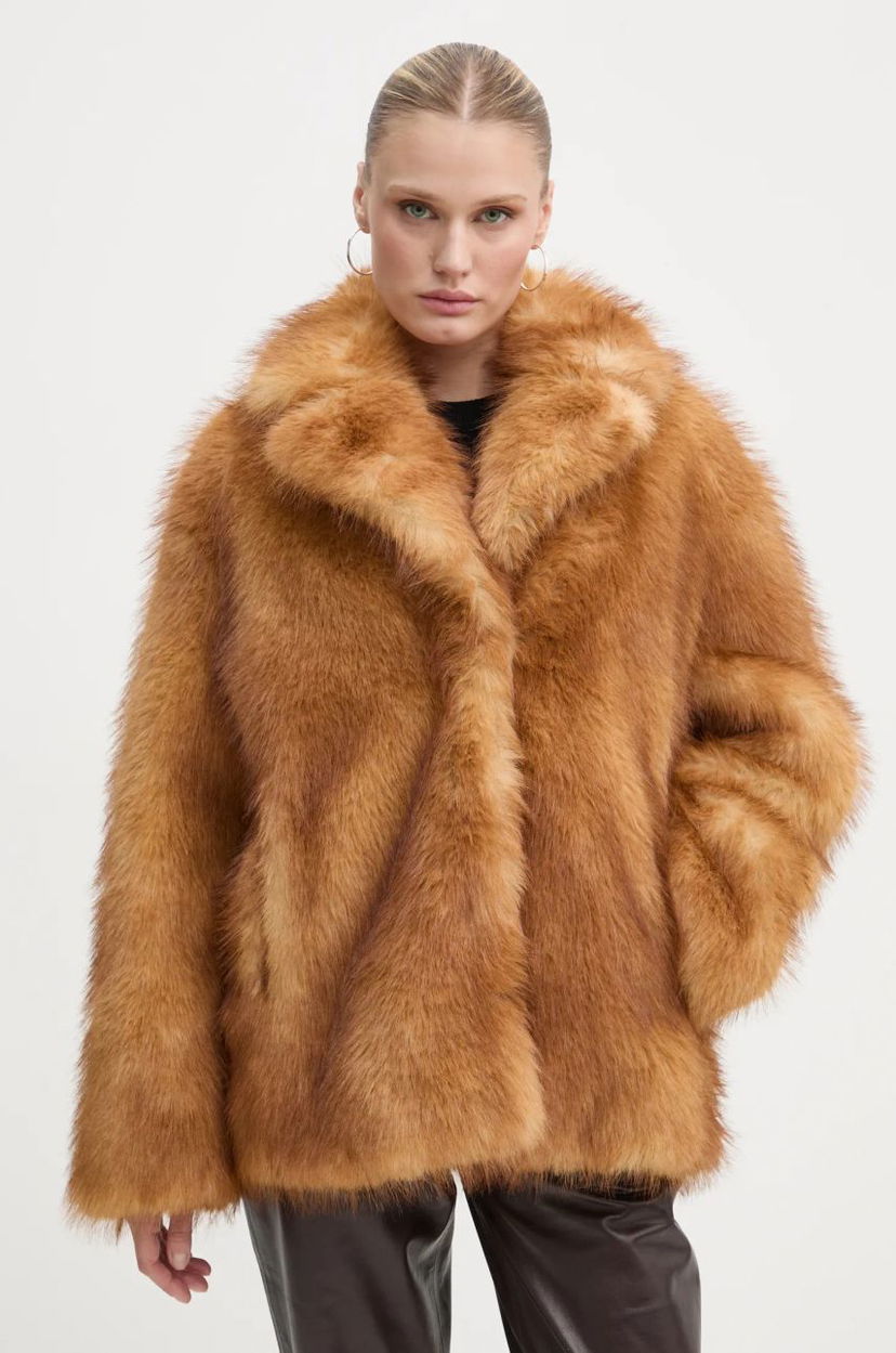Rockar STAND STUDIO Stand Studio Janice Faux Fur Jacket Brun | 61239.9156