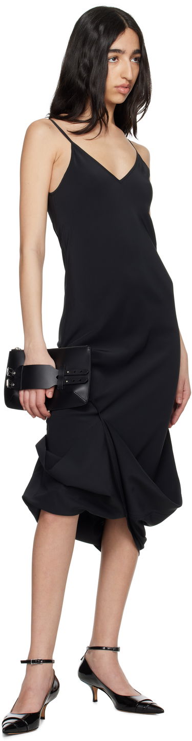 Klä Maison Margiela MM6 Maison Margiela Silk Maxi Slip Dress Svart | S62DG0047 M35441, 4