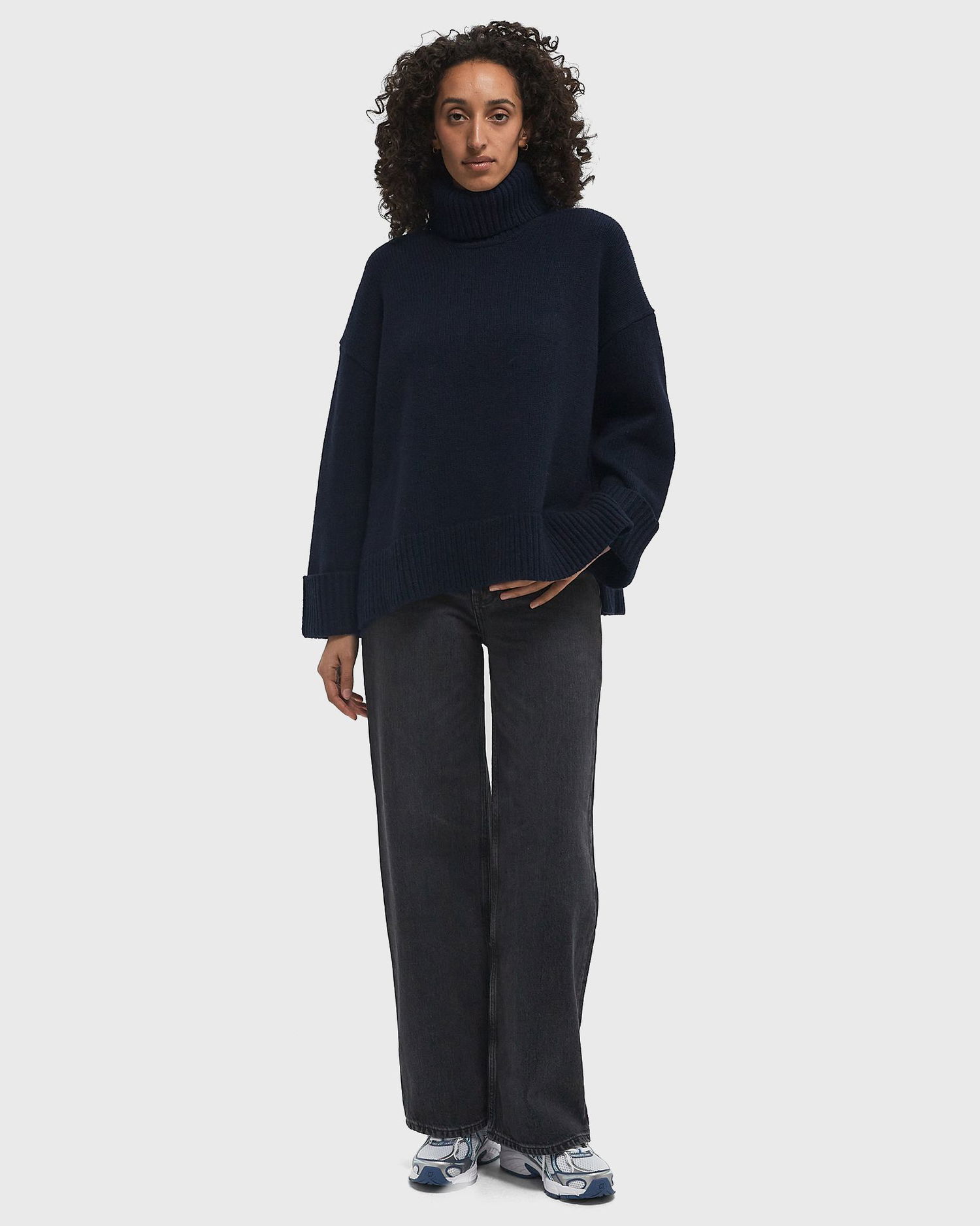 Sweater Samsoe Samsoe Samsøe & Samsøe SAKEIKU Turtleneck Sweater, Size M Mörkblå | F24400069-SALUTE, 1