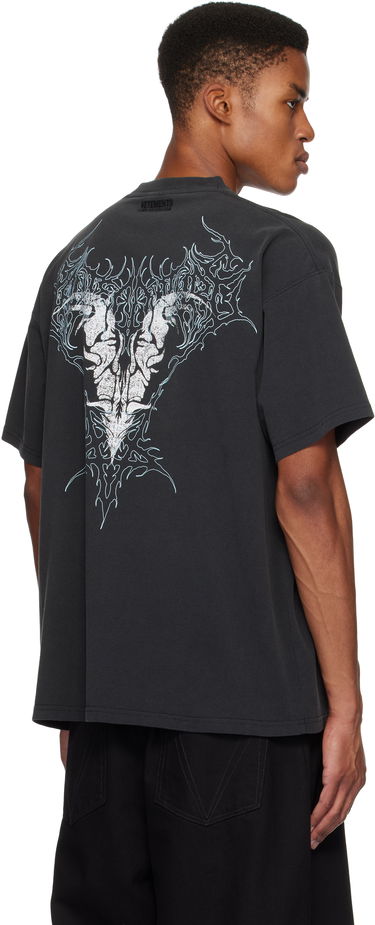 T-shirt VETEMENTS Vetements Bone 'V' Graphic Regular T-Shirt Svart | UA66TR670B, 2