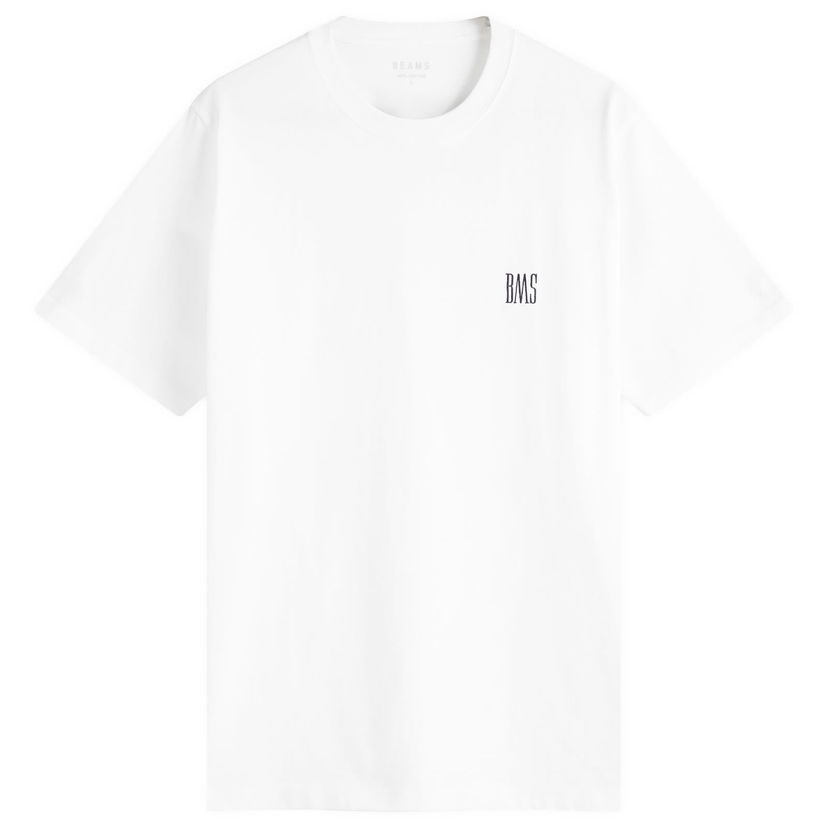 T-shirt BEAMS BEAMS BMS Logo T-Shirt, Size Large Vit | 1104-1321-803-01