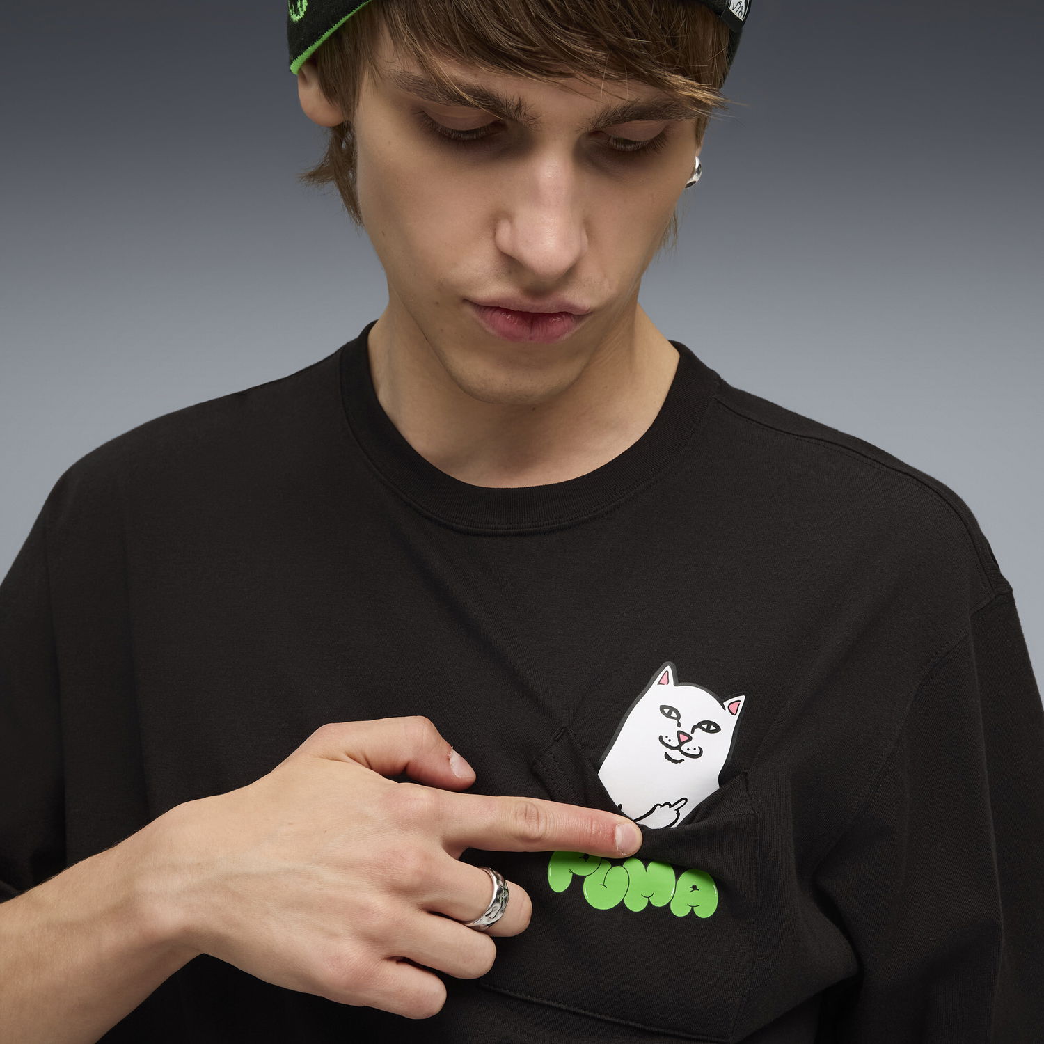 T-shirt Puma RIPNDIP Pocket T-Shirt Svart | 633779_01, 1