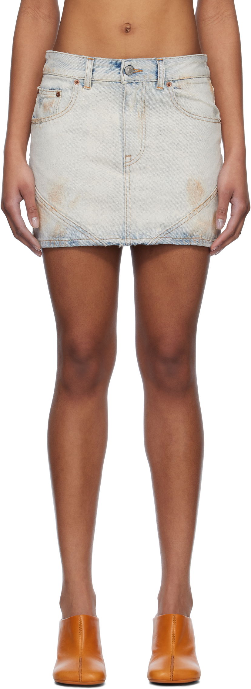 Kjol Maison Margiela MM6 Maison Margiela Denim Miniskirt Blå | S52MC0011 M30018