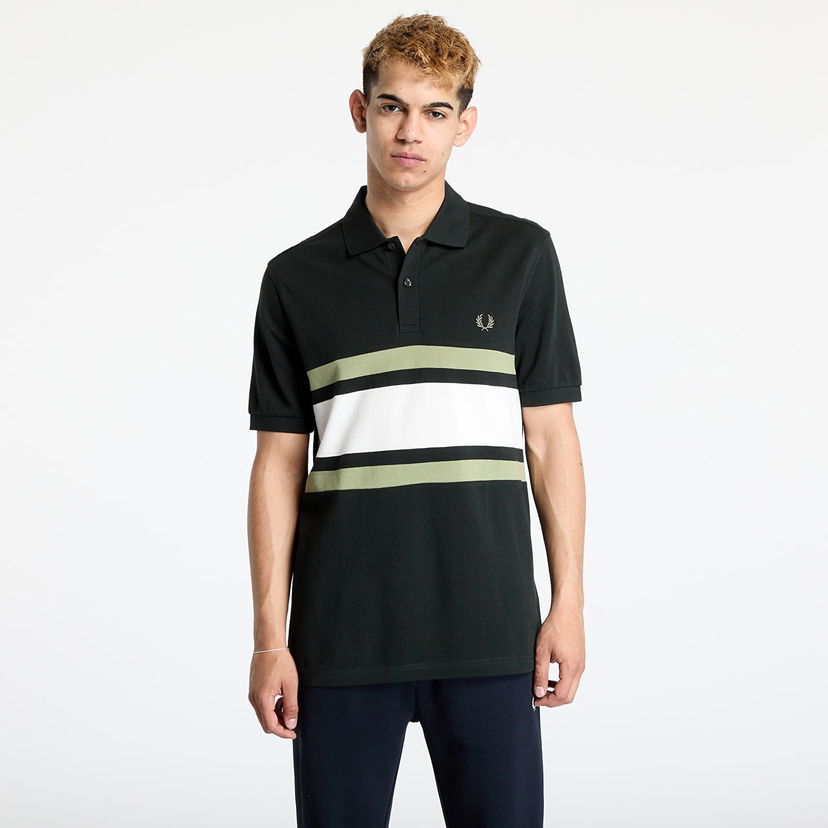 Polotröja Fred Perry Fred Perry Panelled Polo Shirt Svart | M9903 Q20