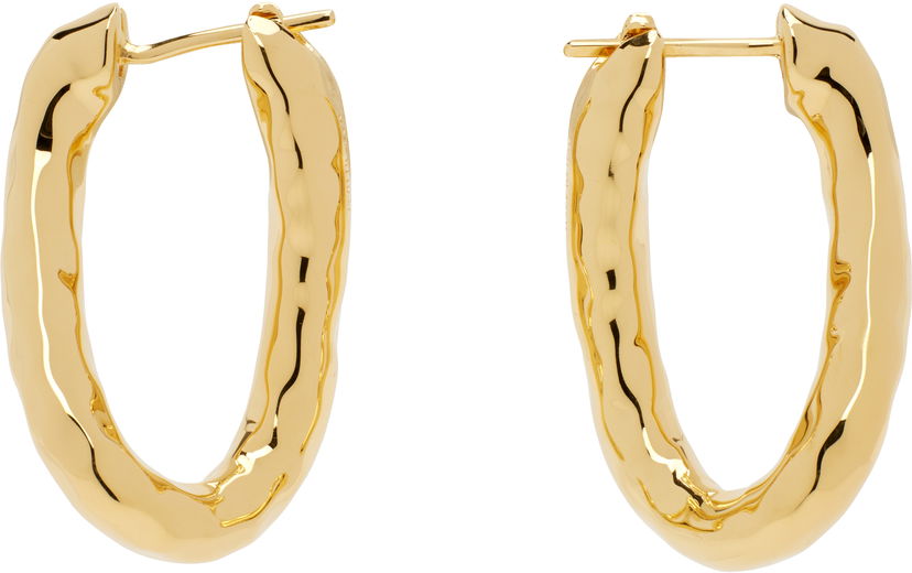 Örhängen Jil Sander Jil Sander Molten Hoop Earrings Metallisk | J11VG0256_P4877