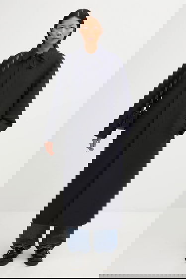 Rockar A.P.C. Long Wool Blend Coat Gaia Mörkblå | WVBEB.F01533, 6