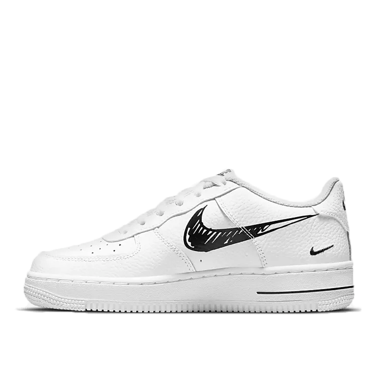 Sneakers och skor Nike Air Force 1 Sketch Black Swoosh GS Vit | DM3177-100, 1