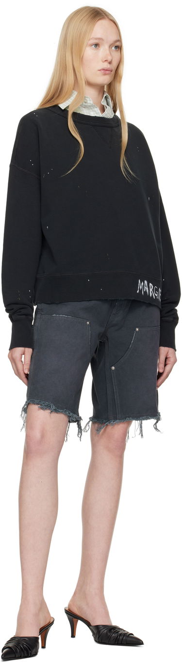 Sweater Maison Margiela Maison Margiela Graffiti Logo Sweatshirt Svart | S50GU0237 M25019, 3
